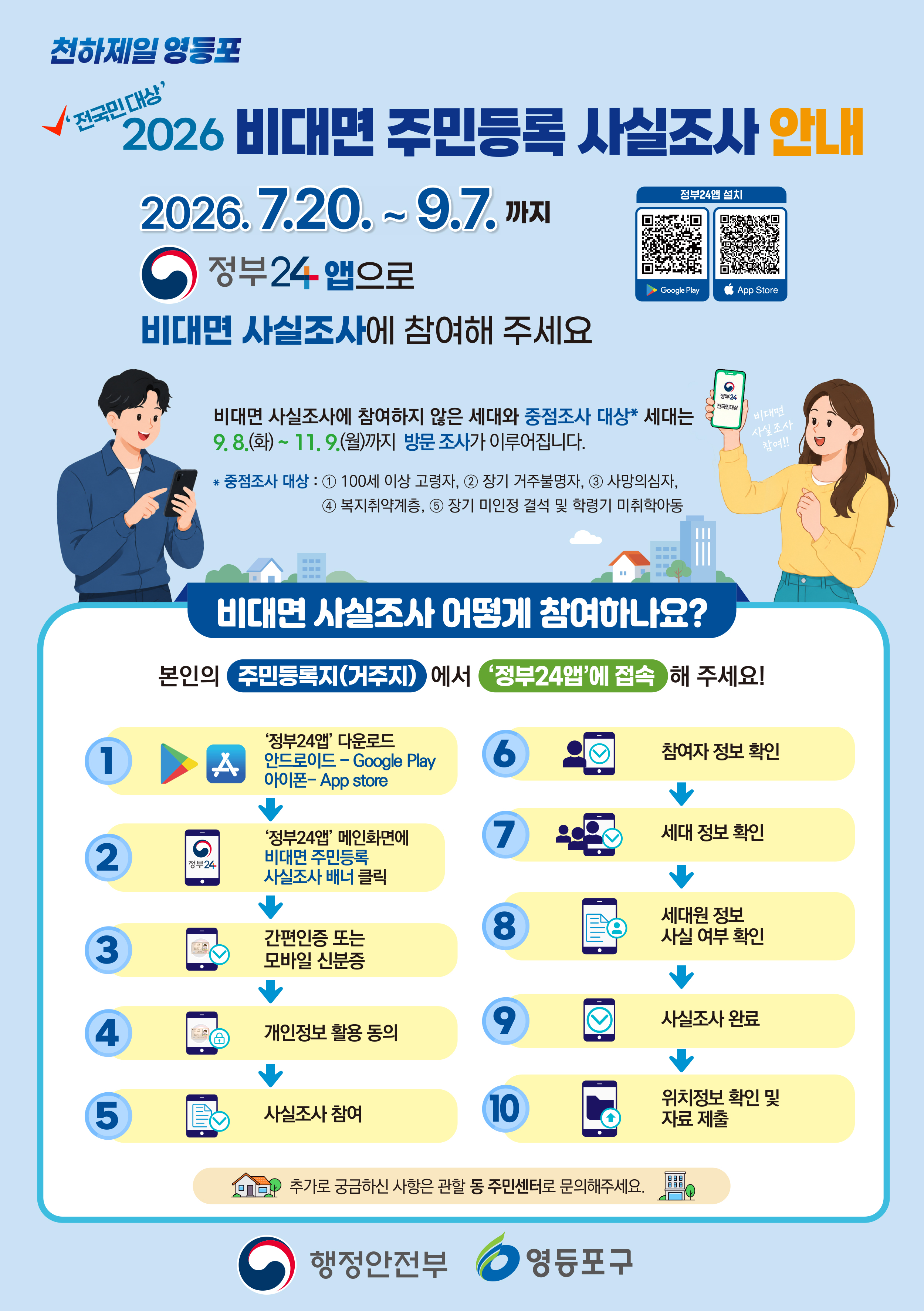 영등포구청 <2026년 주민등록 사실조사 추진 안내>
