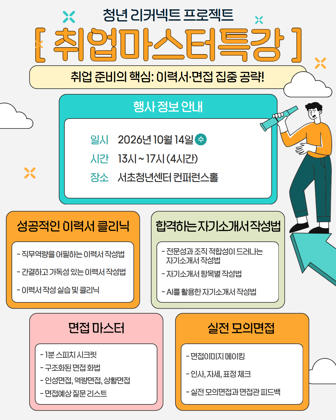 서울청년센터서초 <취업마스터 특강 4기> 참여자 모집