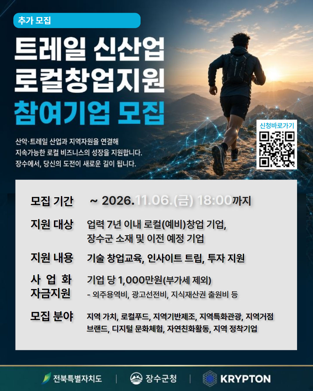 트레일 신산업 로컬창업지원 참여기업 모집