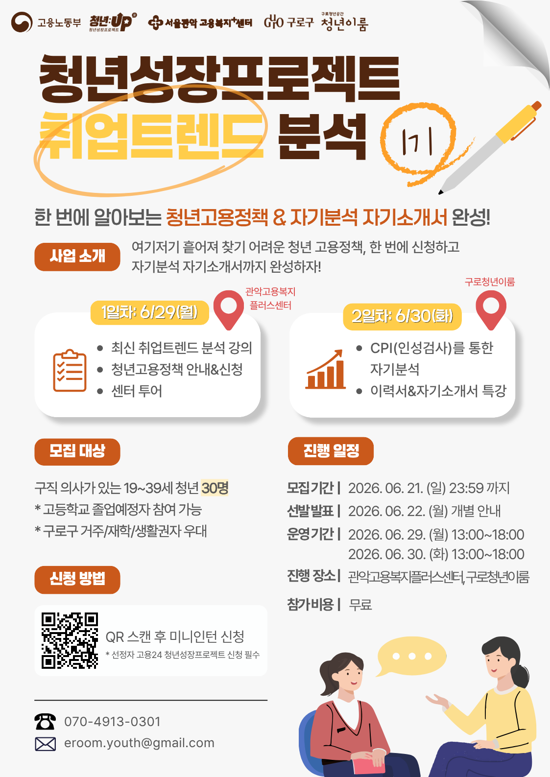 구로청년이룸 <청년성장프로젝트 - 취업트렌드분석 1기> 참여자 모집
